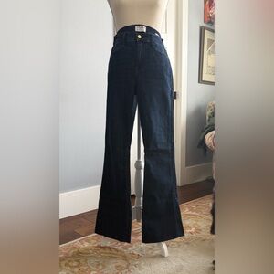 Frame High-Waisted Dark Blue Boot Cut Jeans